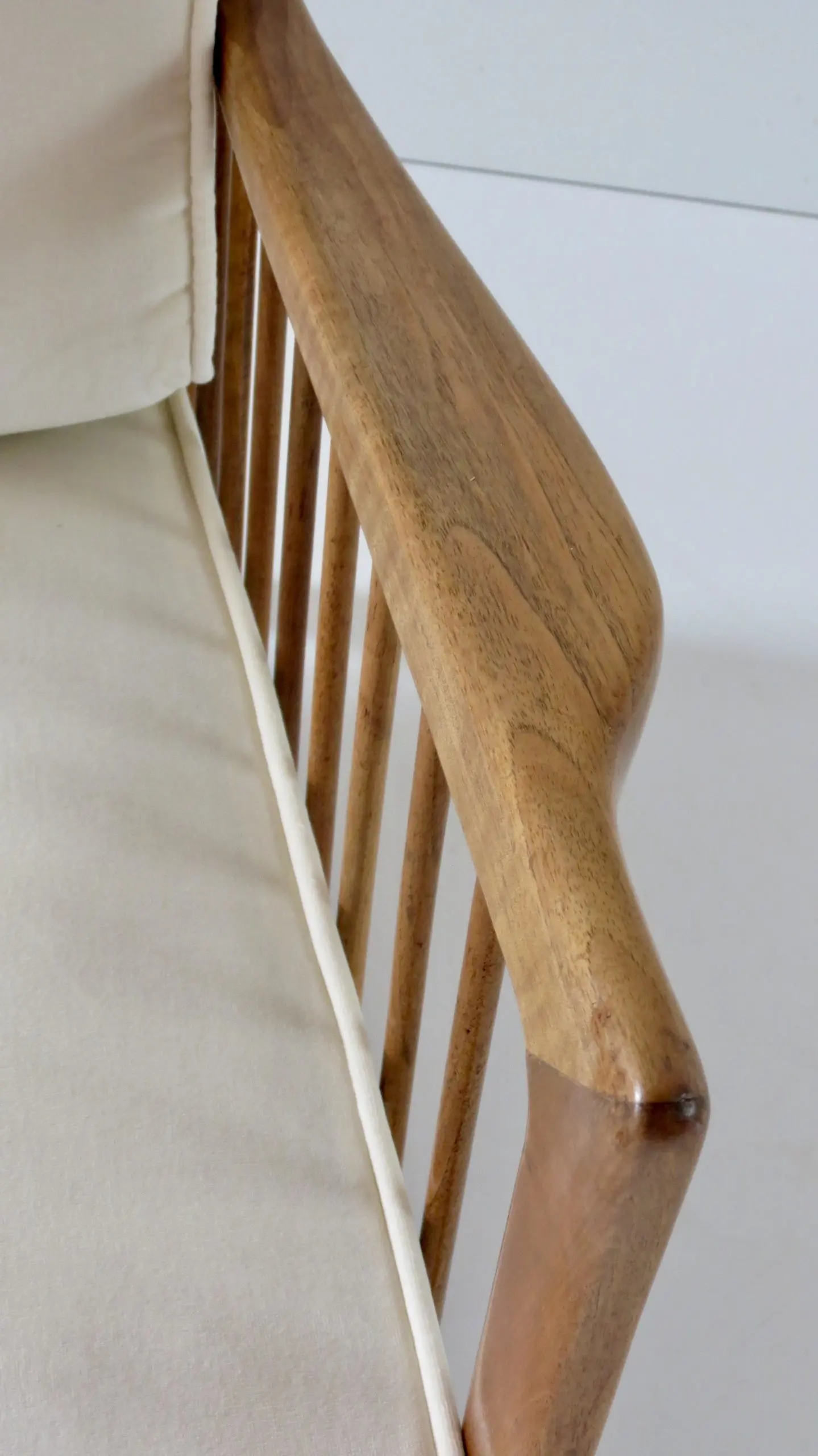 Rare Paolo Buffa White Cherrywood Armchair 118/F, 1950 — photo 25