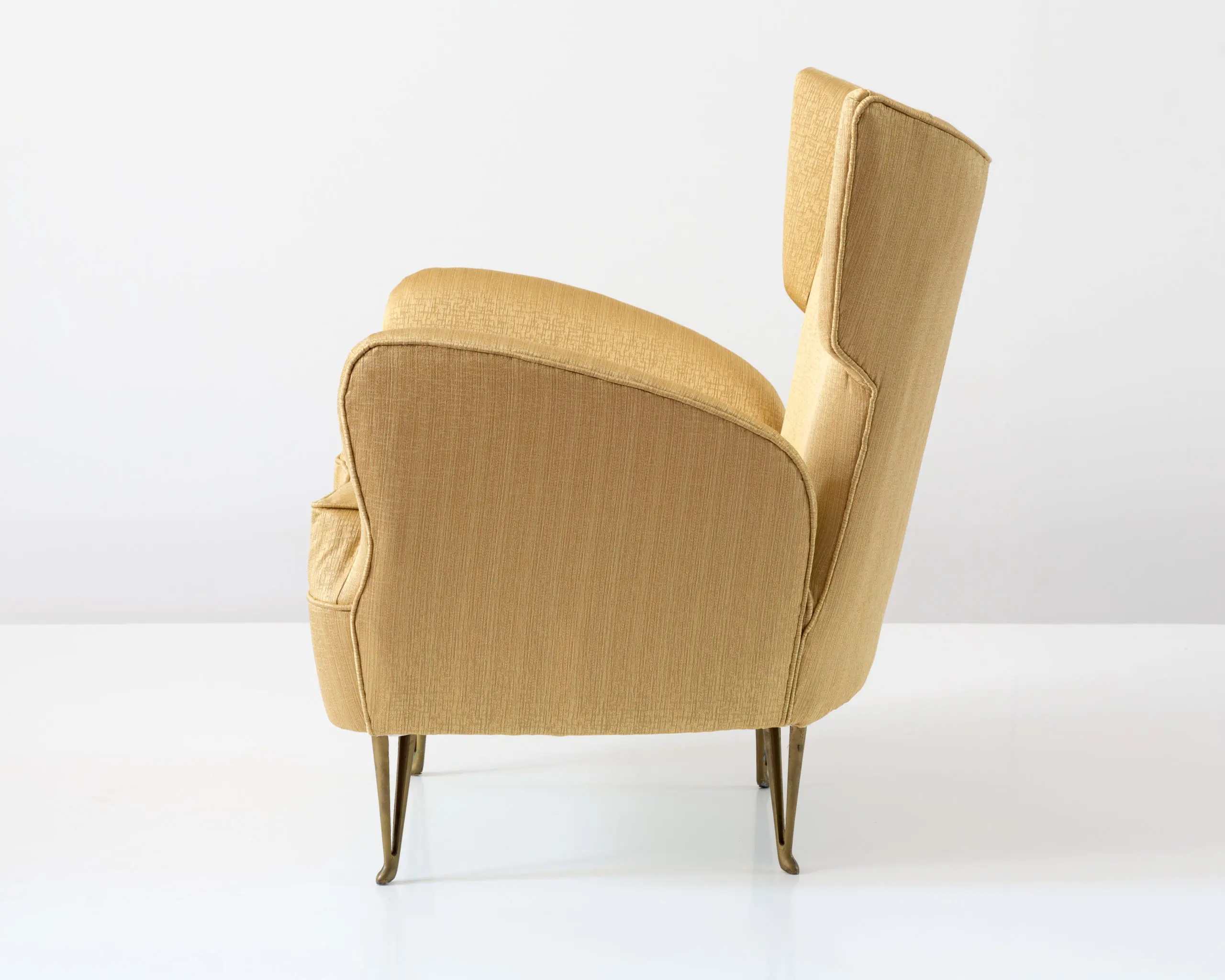 Elegant yellow Armchair by Melchiorre Bega , 1950 — photo 7