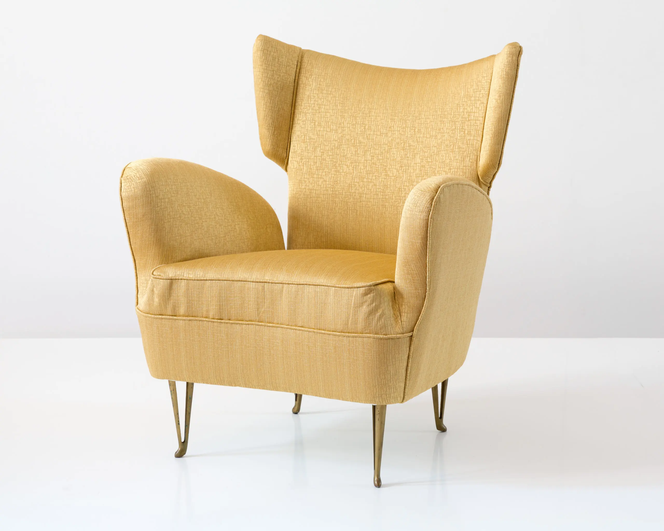 Elegant yellow Armchair by Melchiorre Bega , 1950 — photo 4