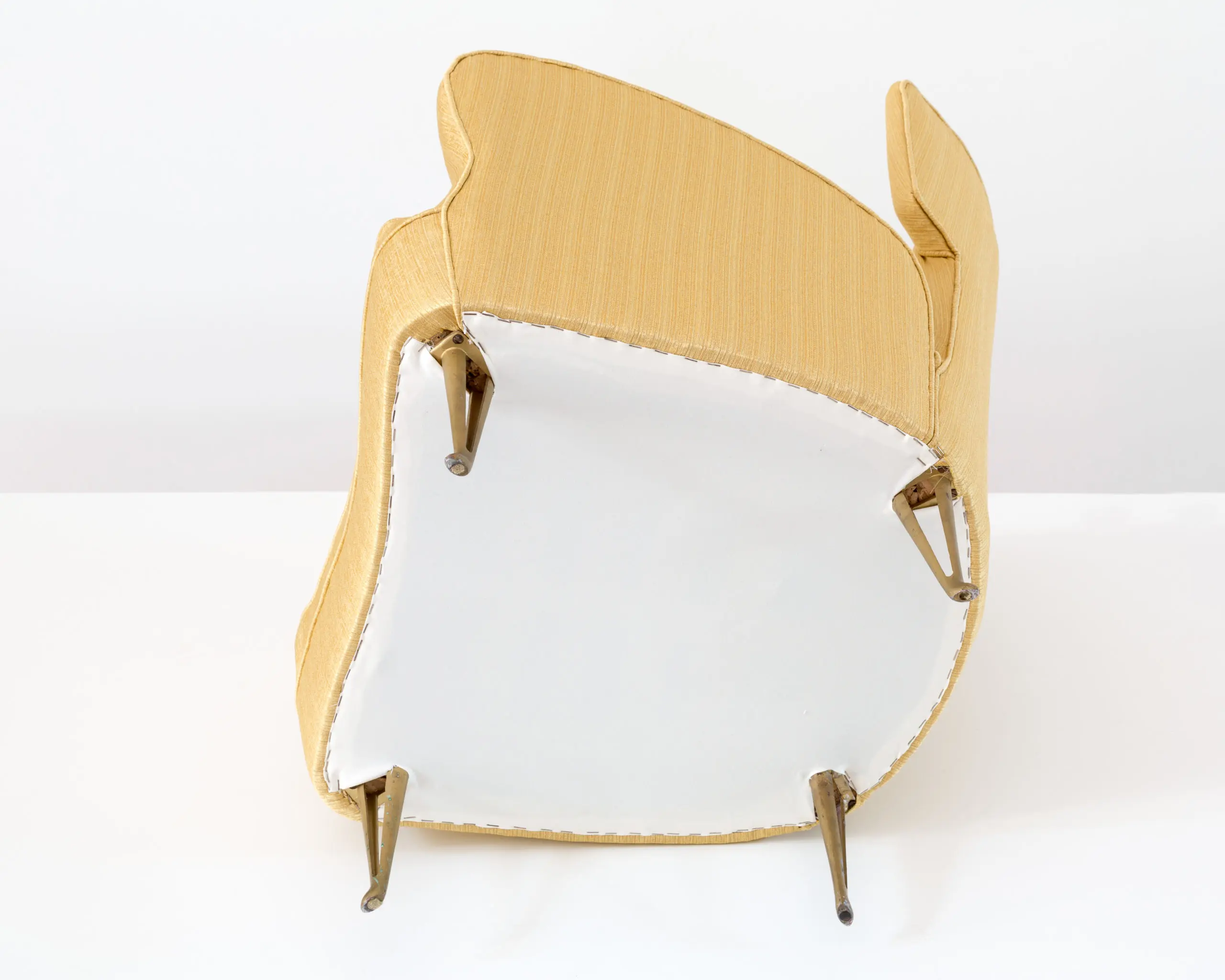 Elegant yellow Armchair by Melchiorre Bega , 1950 — photo 9