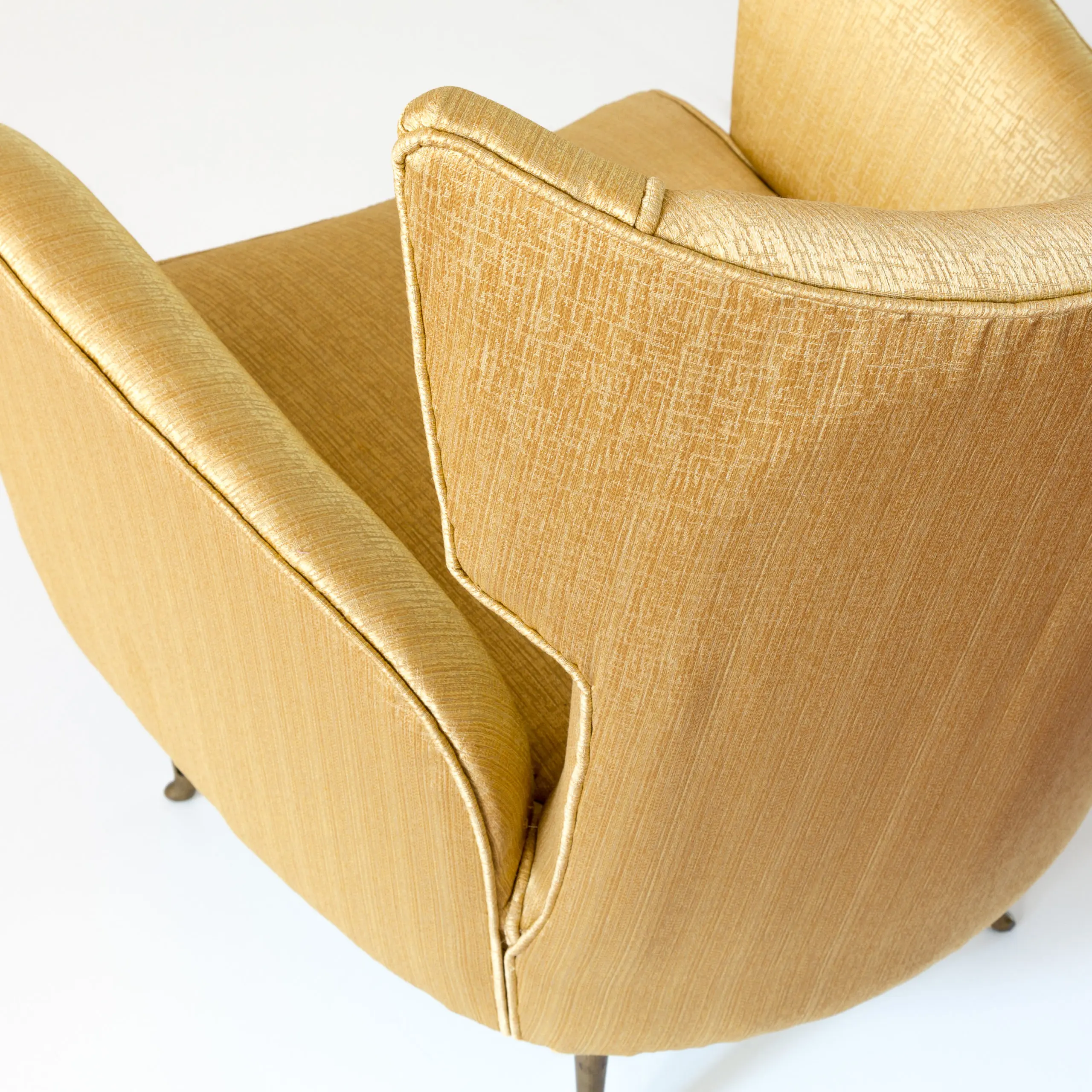 Elegant yellow Armchair by Melchiorre Bega , 1950 — photo 10