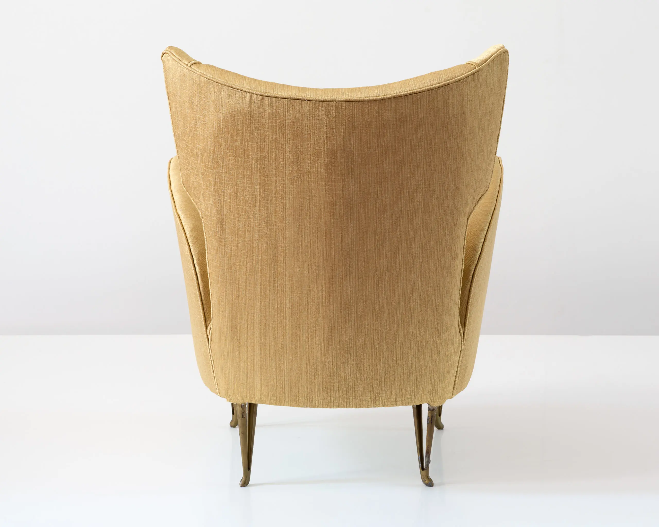 Elegant yellow Armchair by Melchiorre Bega , 1950 — image 2