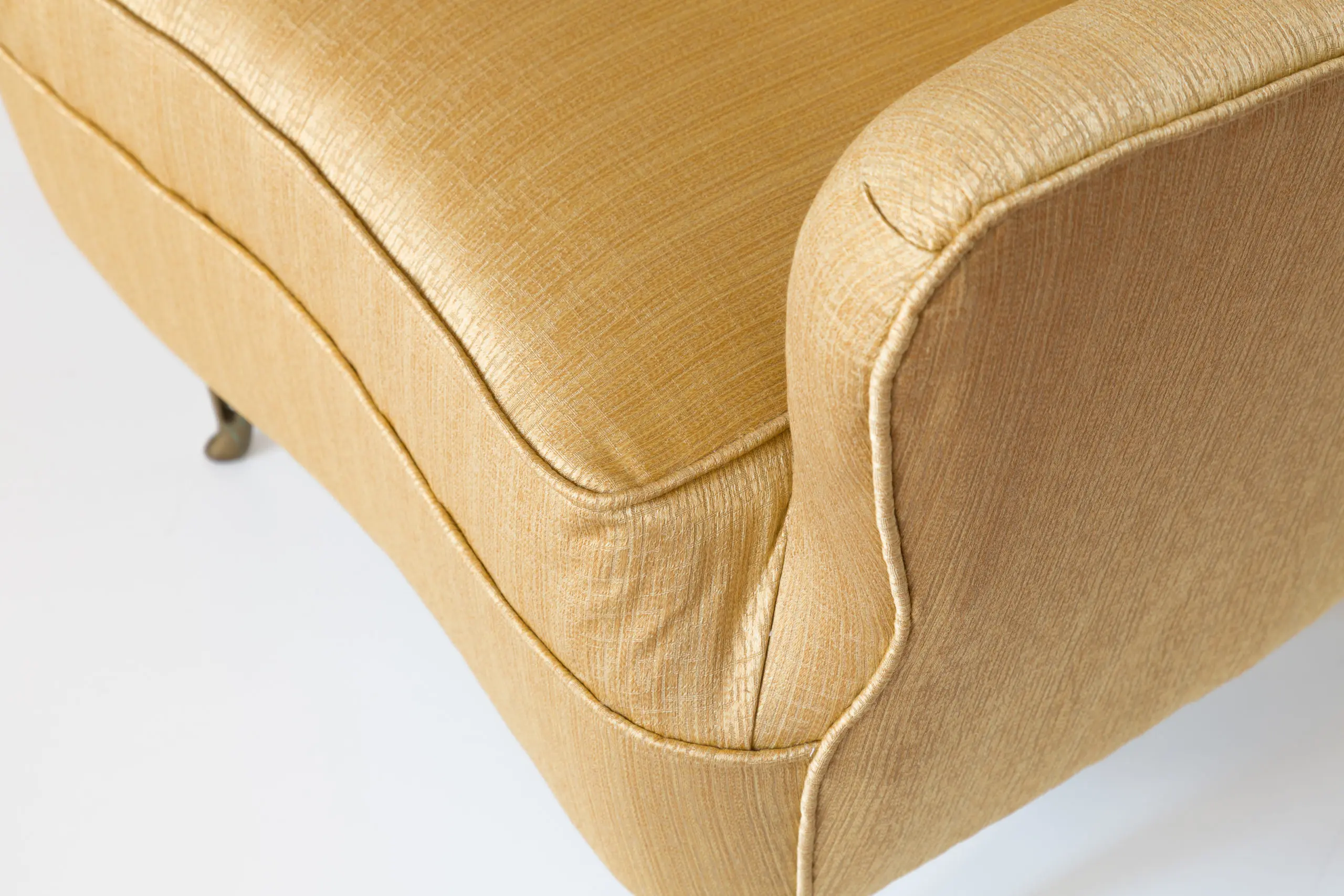 Elegant yellow Armchair by Melchiorre Bega , 1950 — photo 8