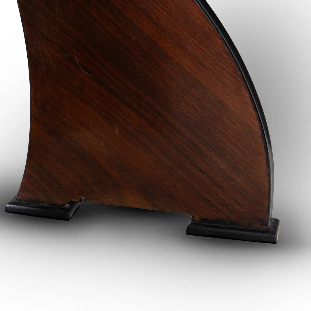 Italian Modern Rosewood Dining Table, black opaline glass top, circa 1940 — photo 6