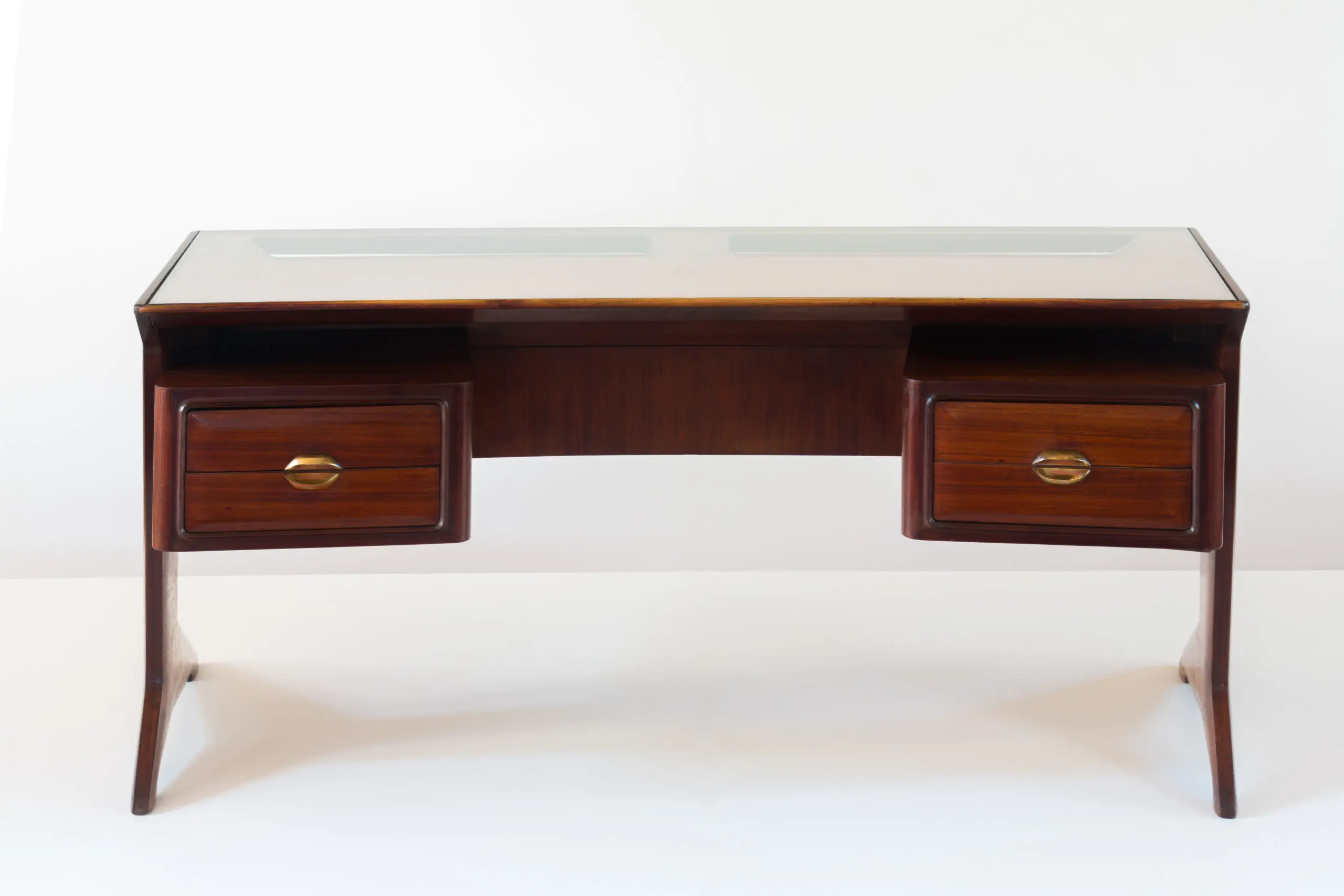 Important curved Guglielmo Ulrich Writing Desk, circa 1945 — image 2