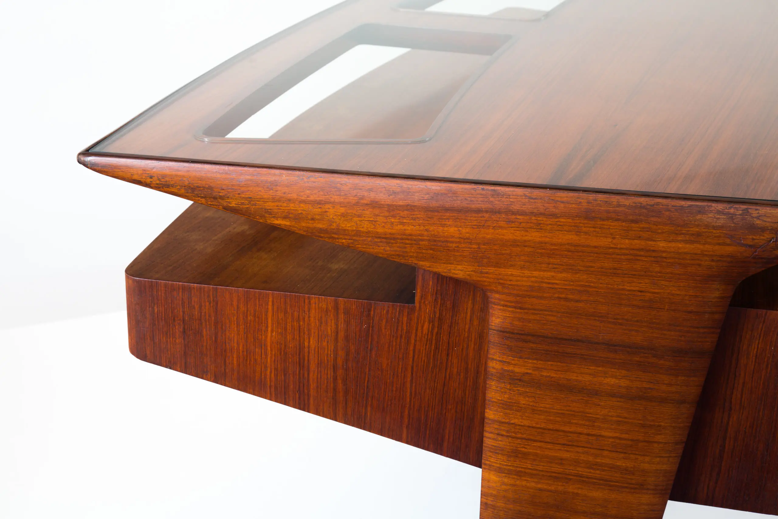 Important curved Guglielmo Ulrich Writing Desk, circa 1945 — photo 6