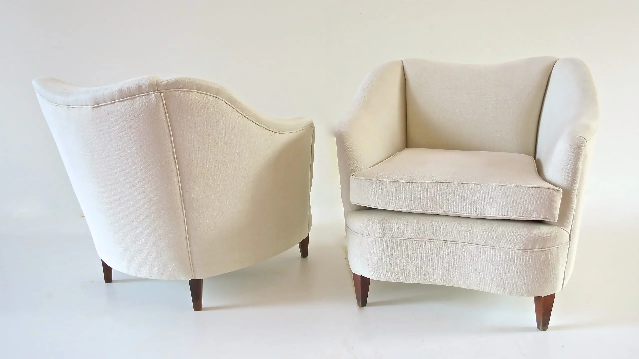 Gio Ponti Pair of White Armchairs Casa & Giardino, 1938 — photo 8
