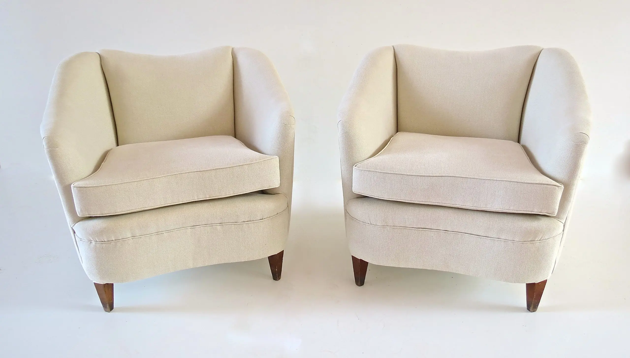 Gio Ponti Pair of White Armchairs Casa & Giardino, 1938 — image 3