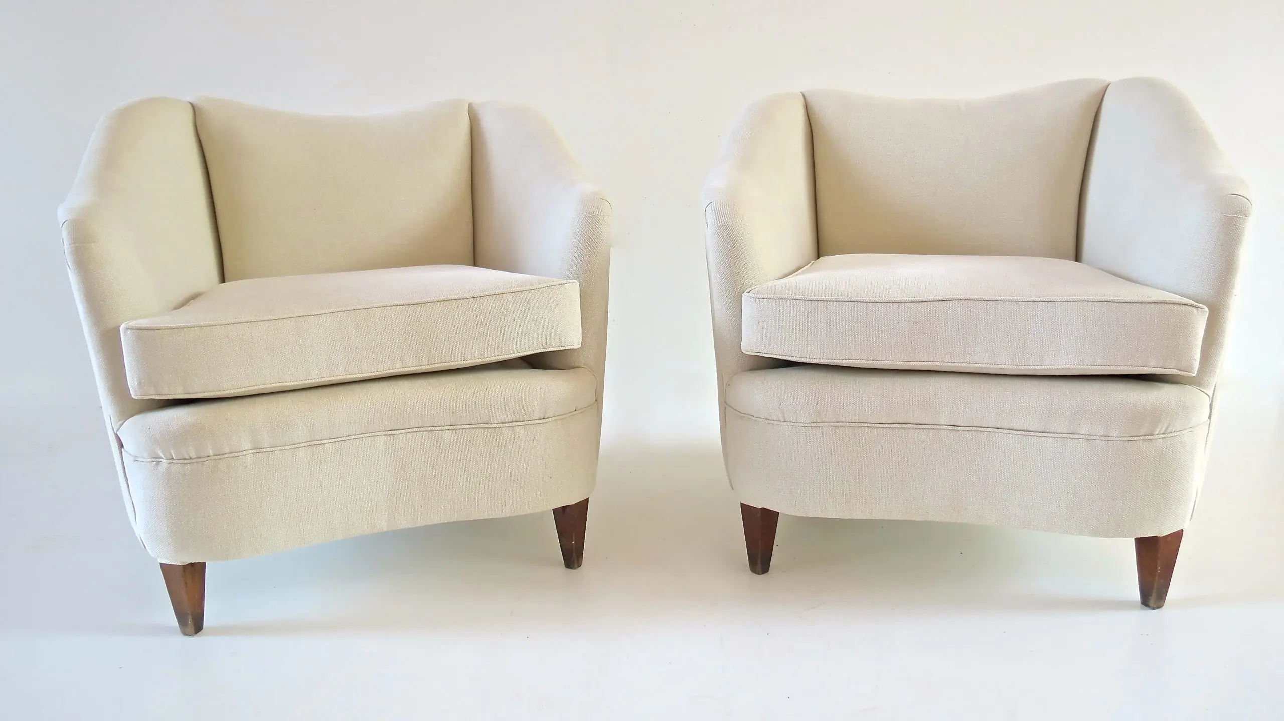 Gio Ponti Pair of White Armchairs Casa & Giardino, 1938 — image 2