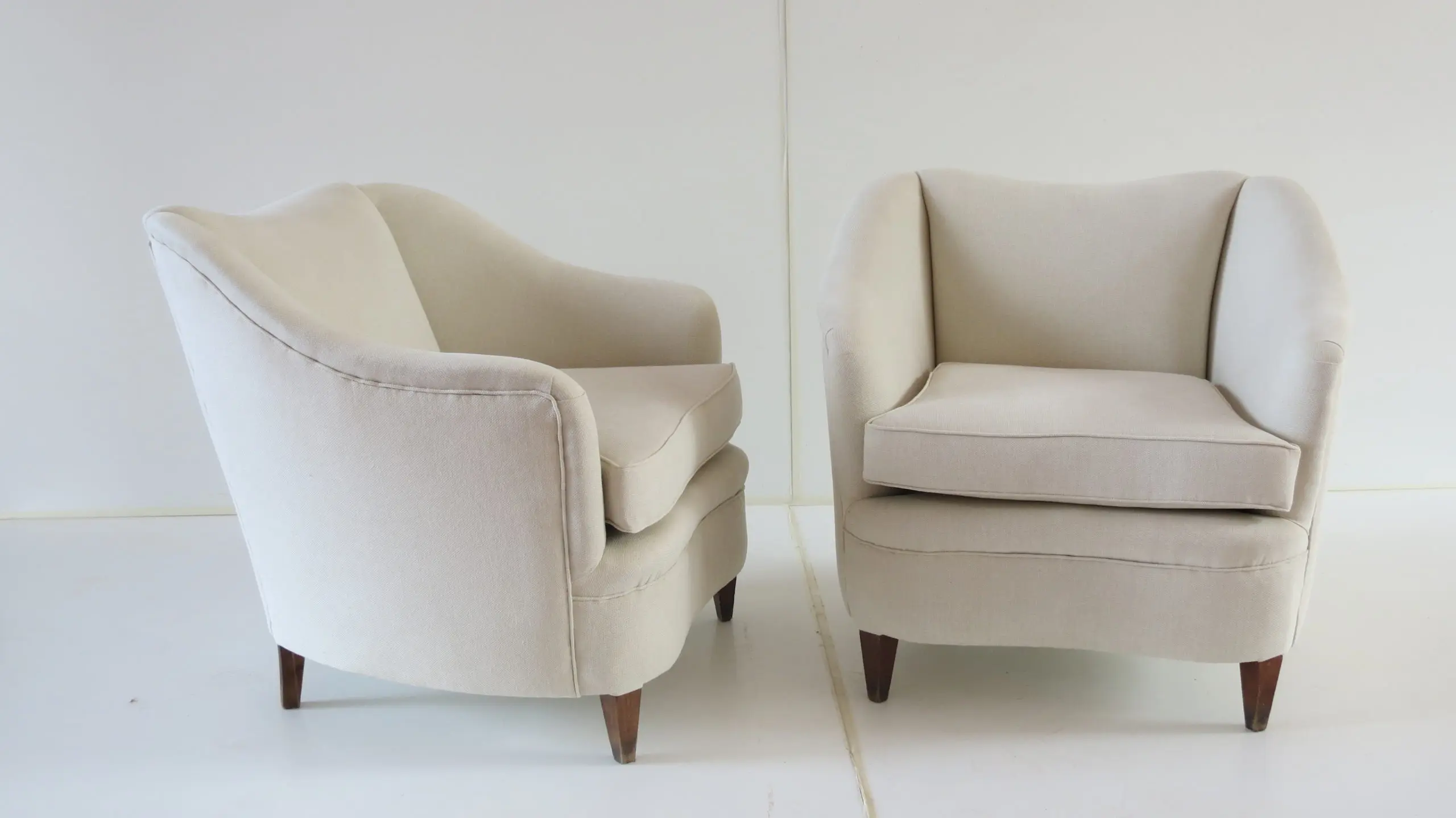 Gio Ponti Pair of White Armchairs Casa & Giardino, 1938 — photo 22