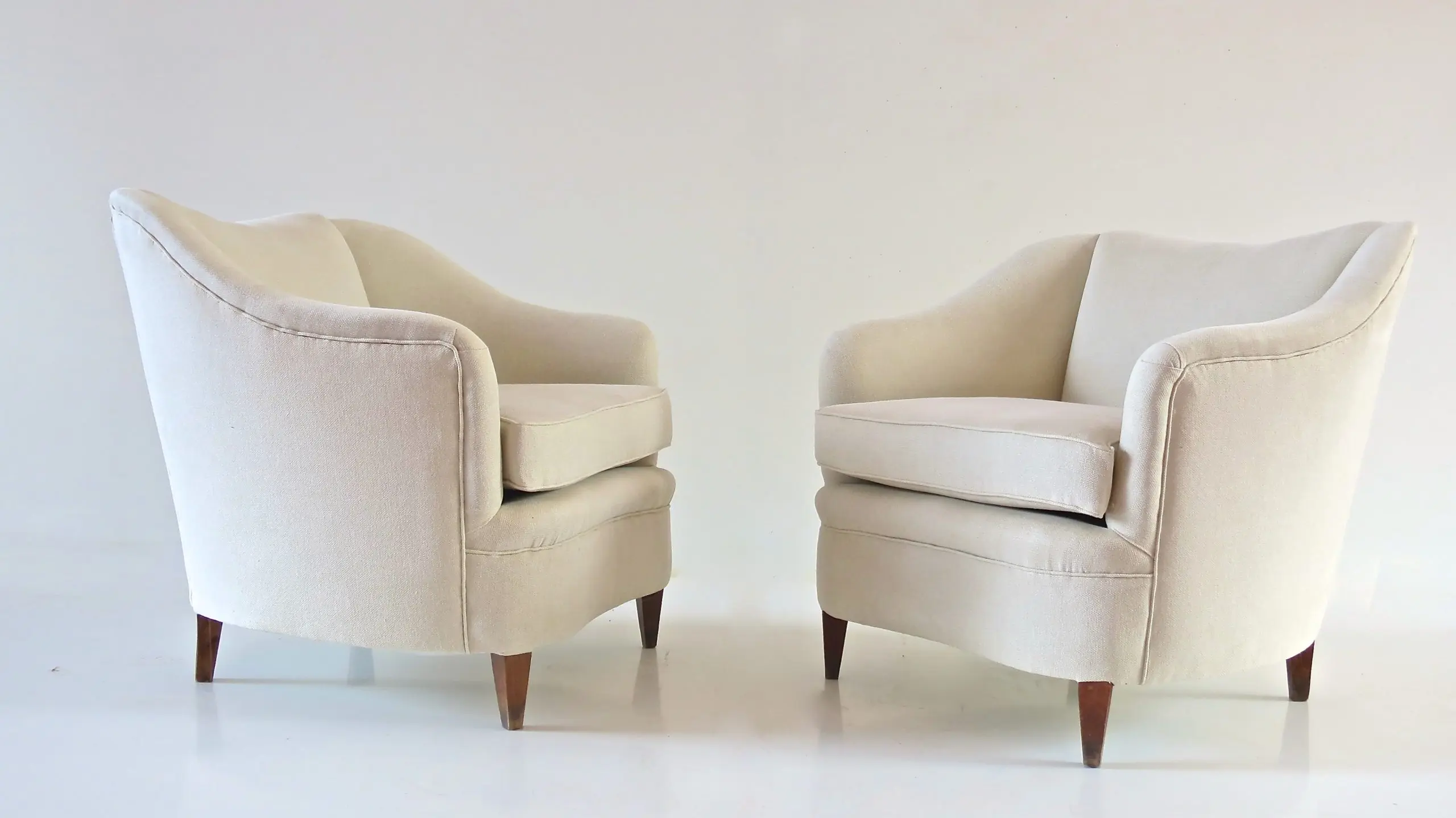 Gio Ponti Pair of White Armchairs Casa & Giardino, 1938 — photo 5