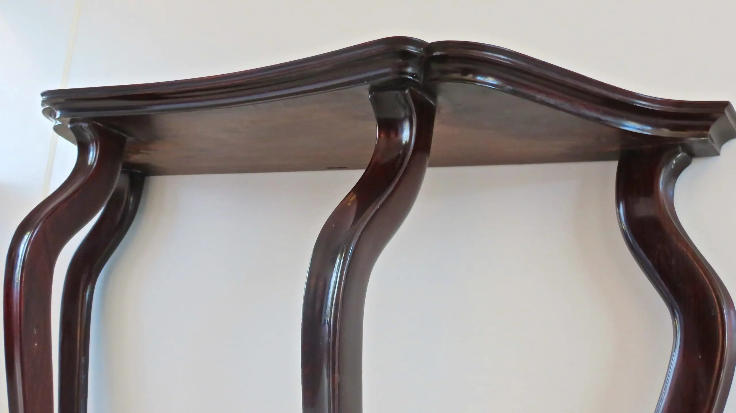 Pair of Unique Walnut Curved Console by Arch. Tempestini, 1951 — photo 10