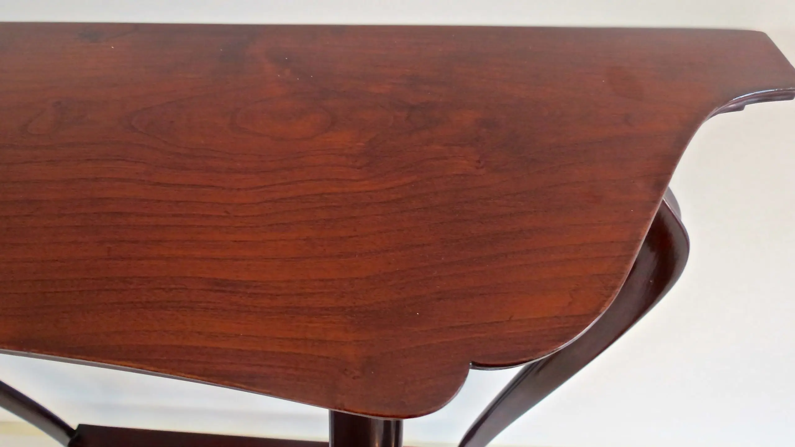 Pair of Unique Walnut Curved Console by Arch. Tempestini, 1951 — photo 15