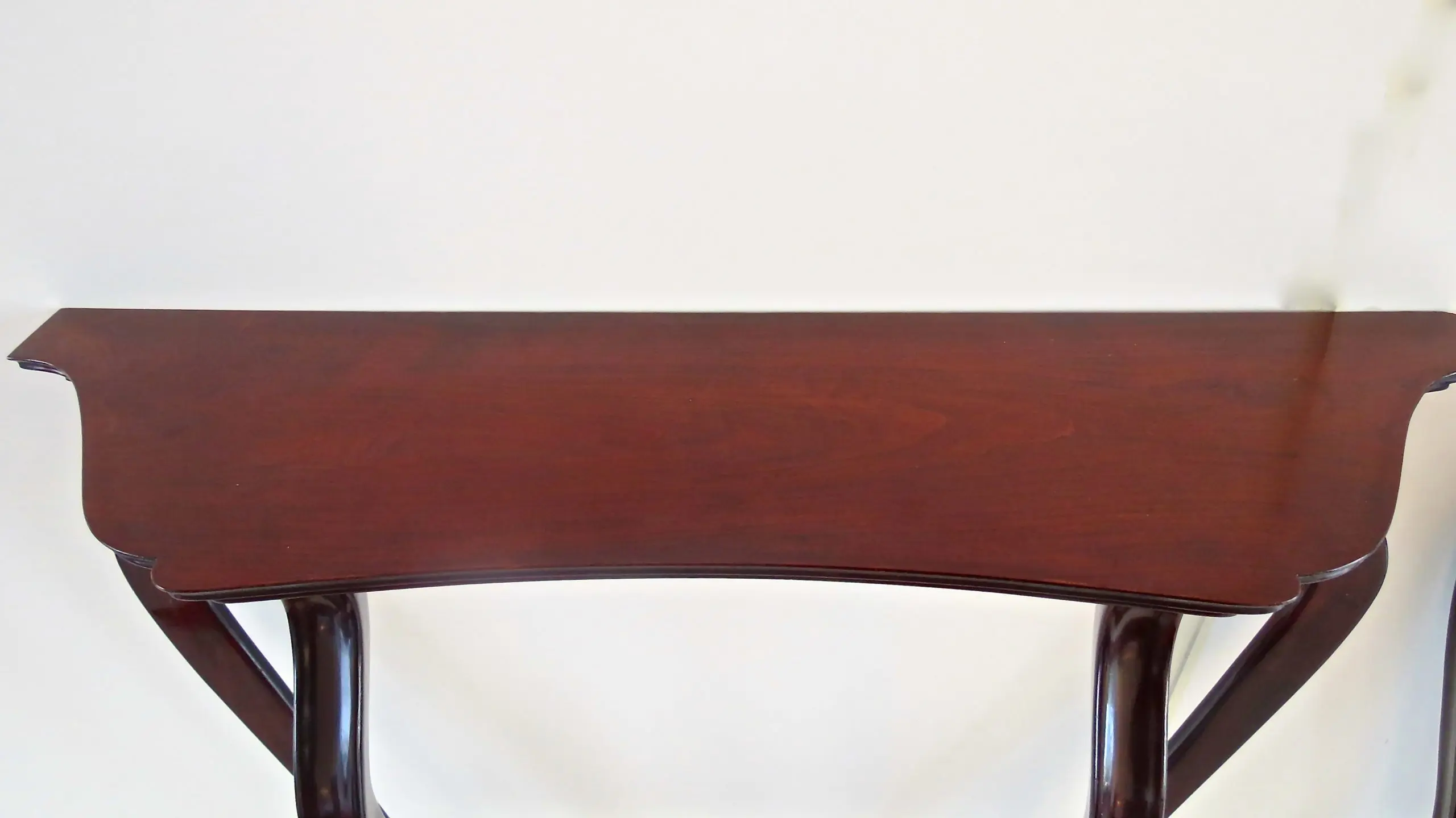 Pair of Unique Walnut Curved Console by Arch. Tempestini, 1951 — image 3