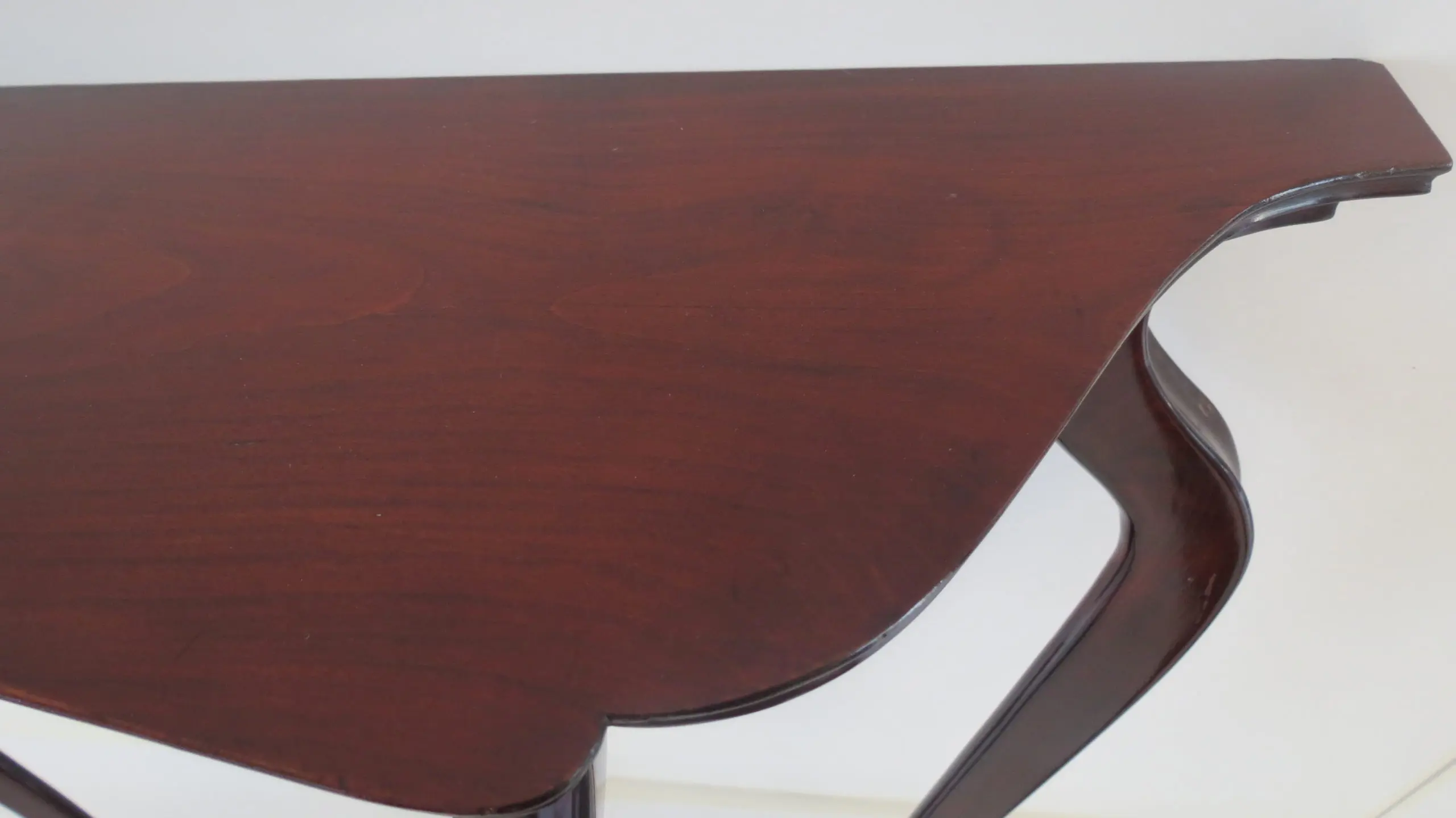 Pair of Unique Walnut Curved Console by Arch. Tempestini, 1951 — photo 14