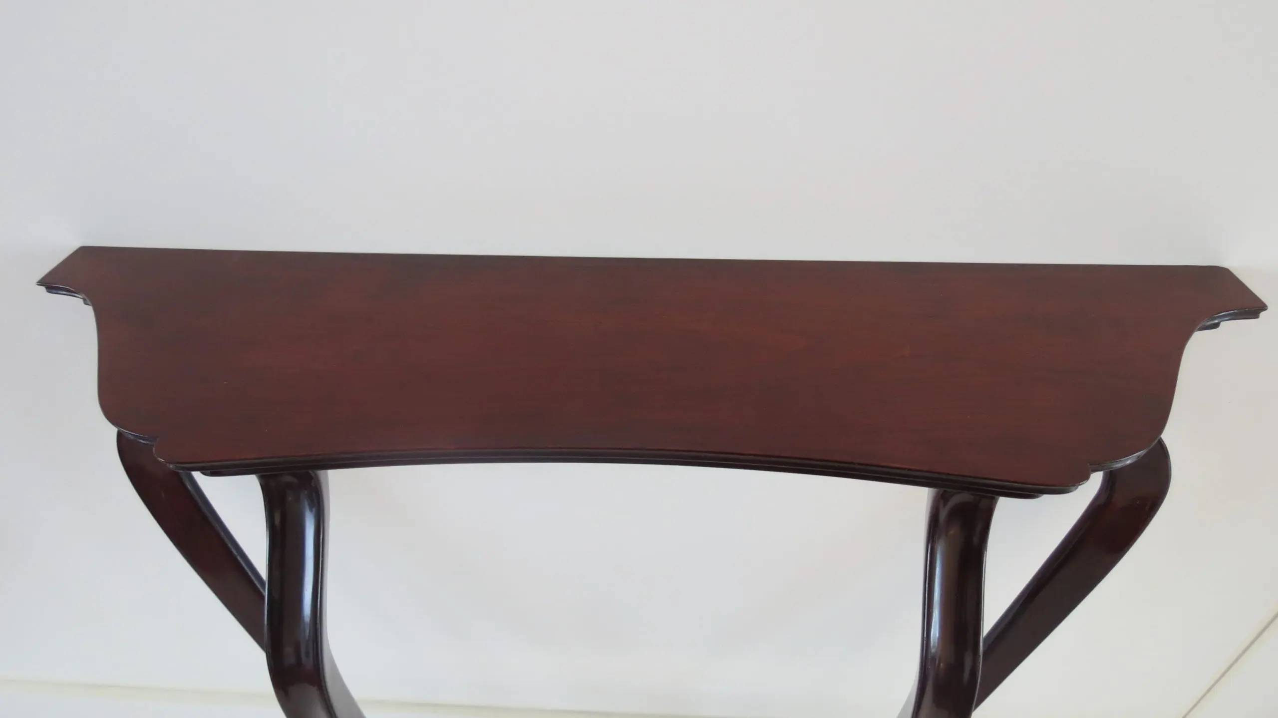 Pair of Unique Walnut Curved Console by Arch. Tempestini, 1951 — photo 8