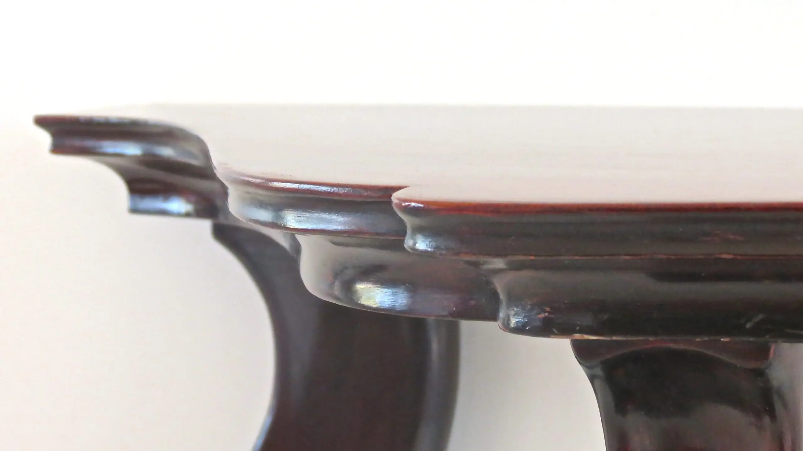 Pair of Unique Walnut Curved Console by Arch. Tempestini, 1951 — photo 6