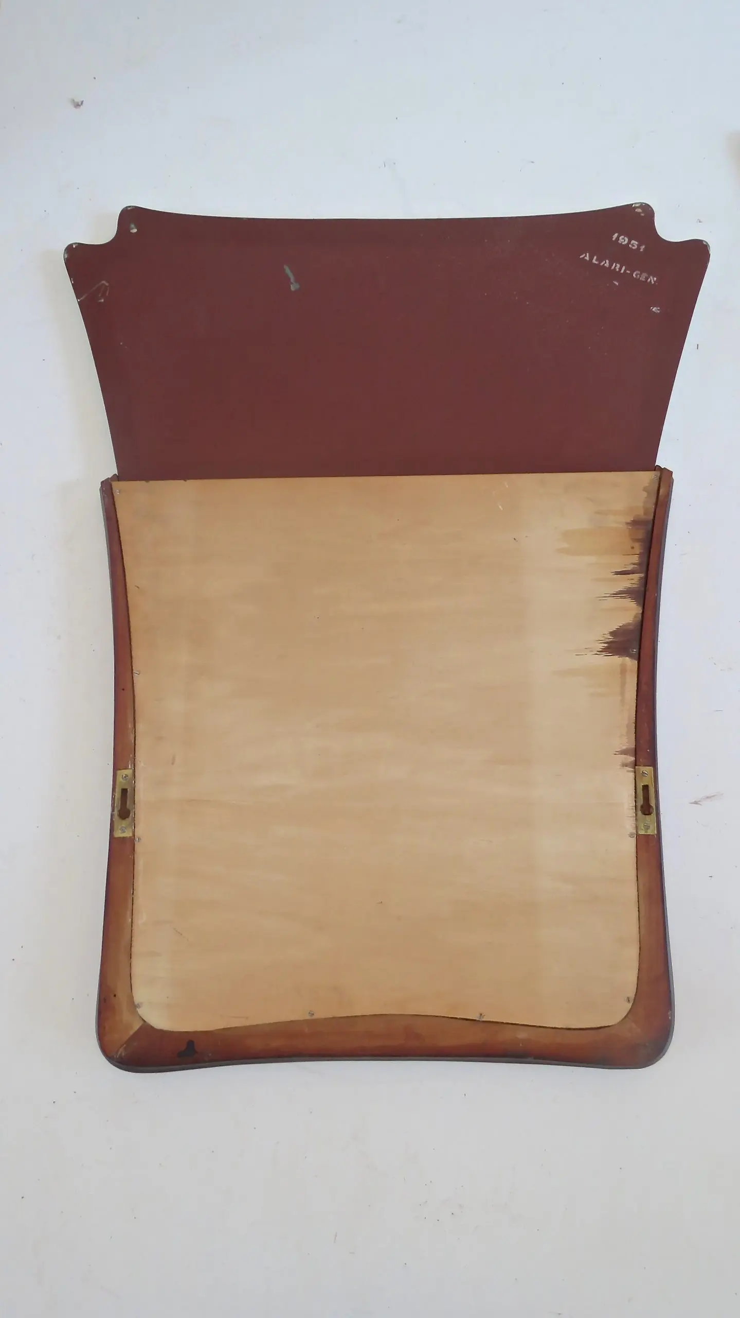 Pair of Unique Walnut Wall Mirrors by Arch. Tempestini, 1951 — photo 12
