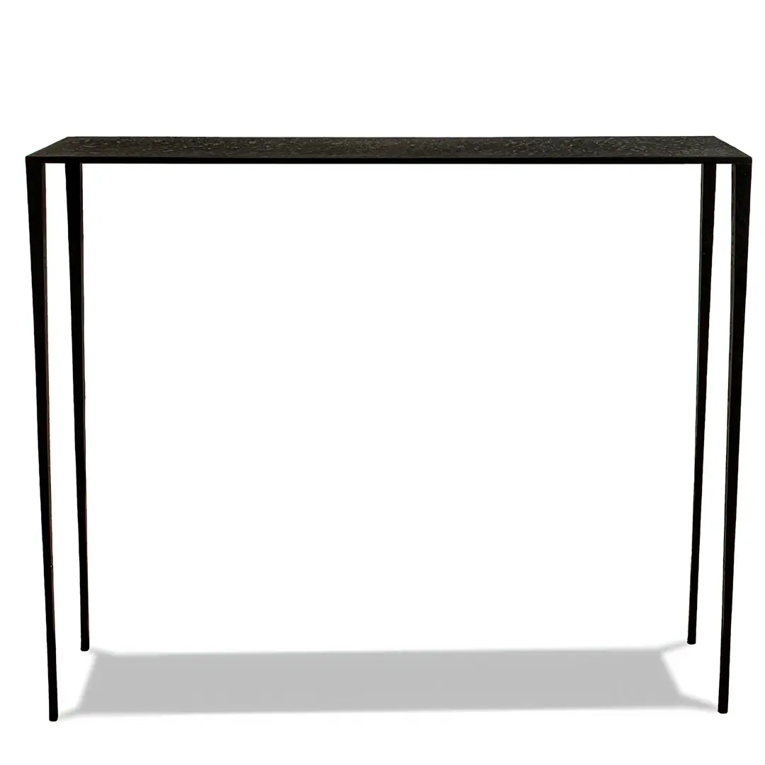 Pair of Important Black Brass Console Tables "Essenziali" by Lorenzo Ciompi, 2018 — image 2