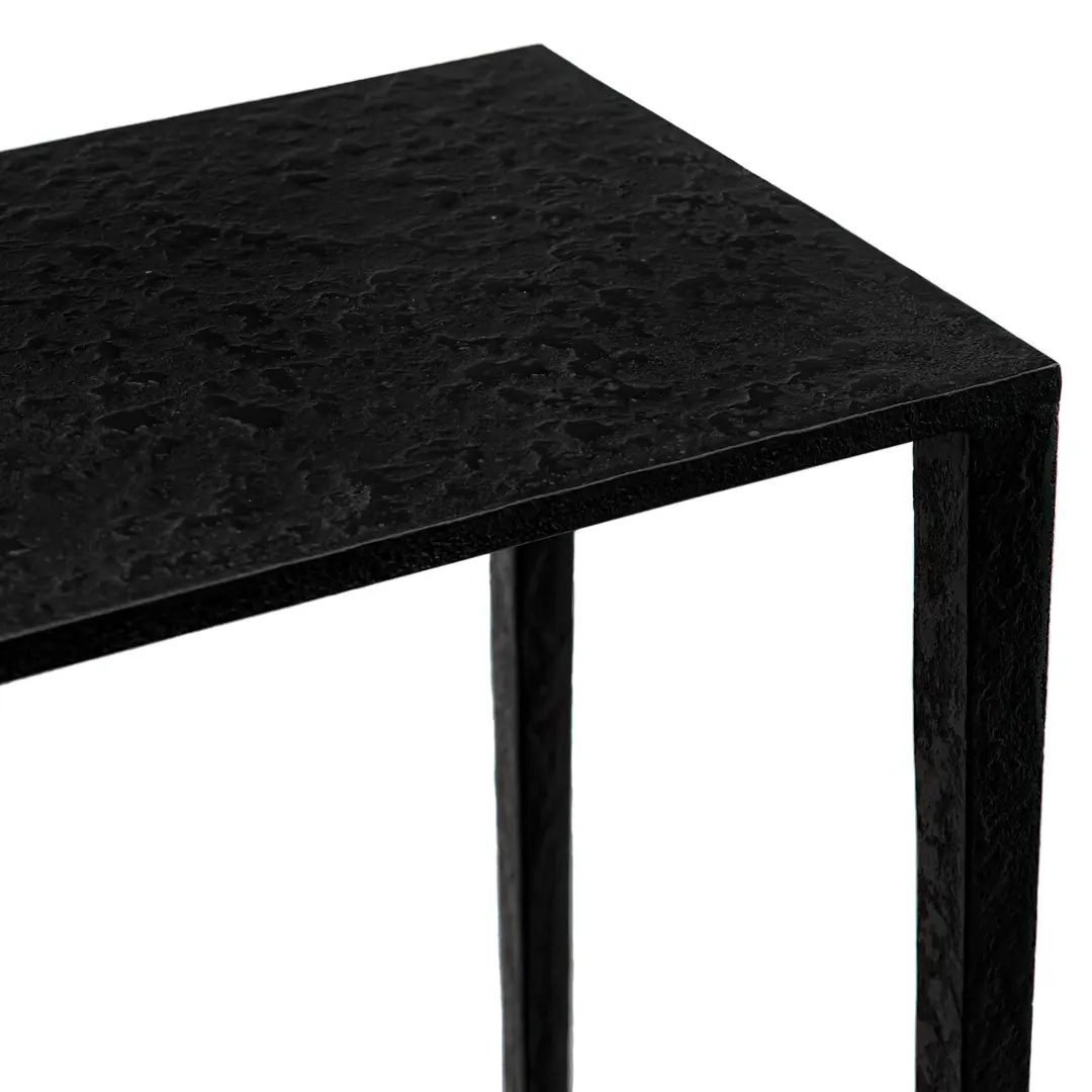 Pair of Important Black Brass Console Tables "Essenziali" by Lorenzo Ciompi, 2018 — image 3