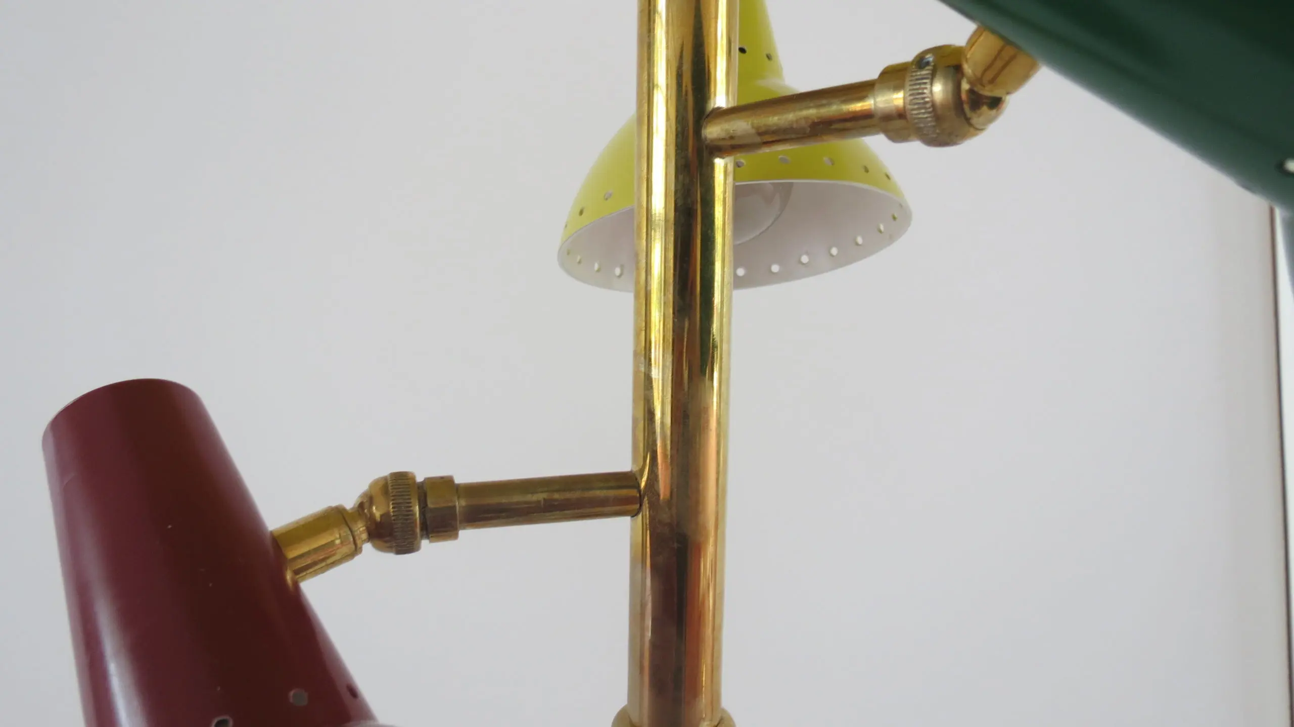 three lights red floor Lamp,  by Lumi circa 1950 — photo 10