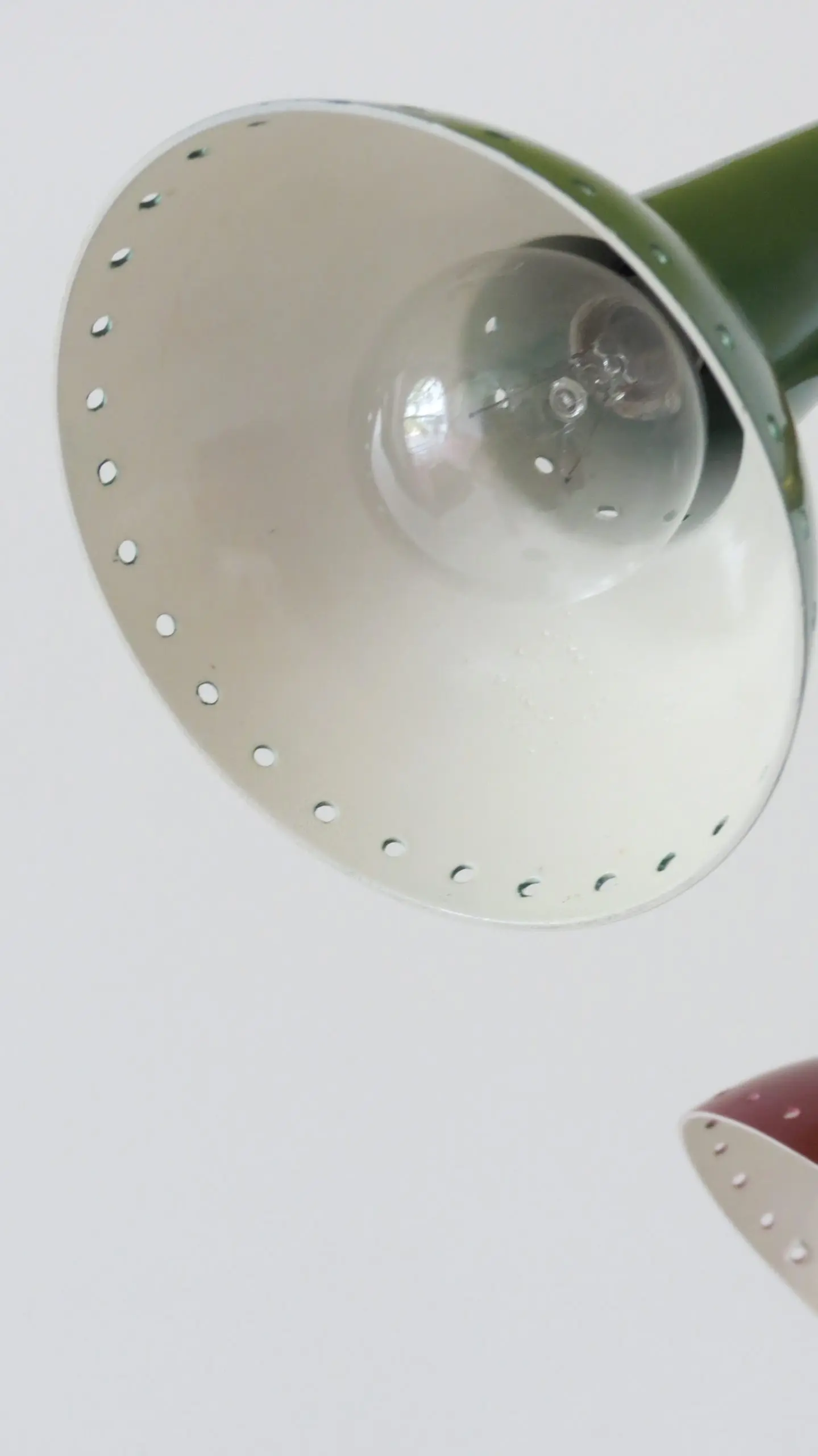 three lights red floor Lamp,  by Lumi circa 1950 — photo 7