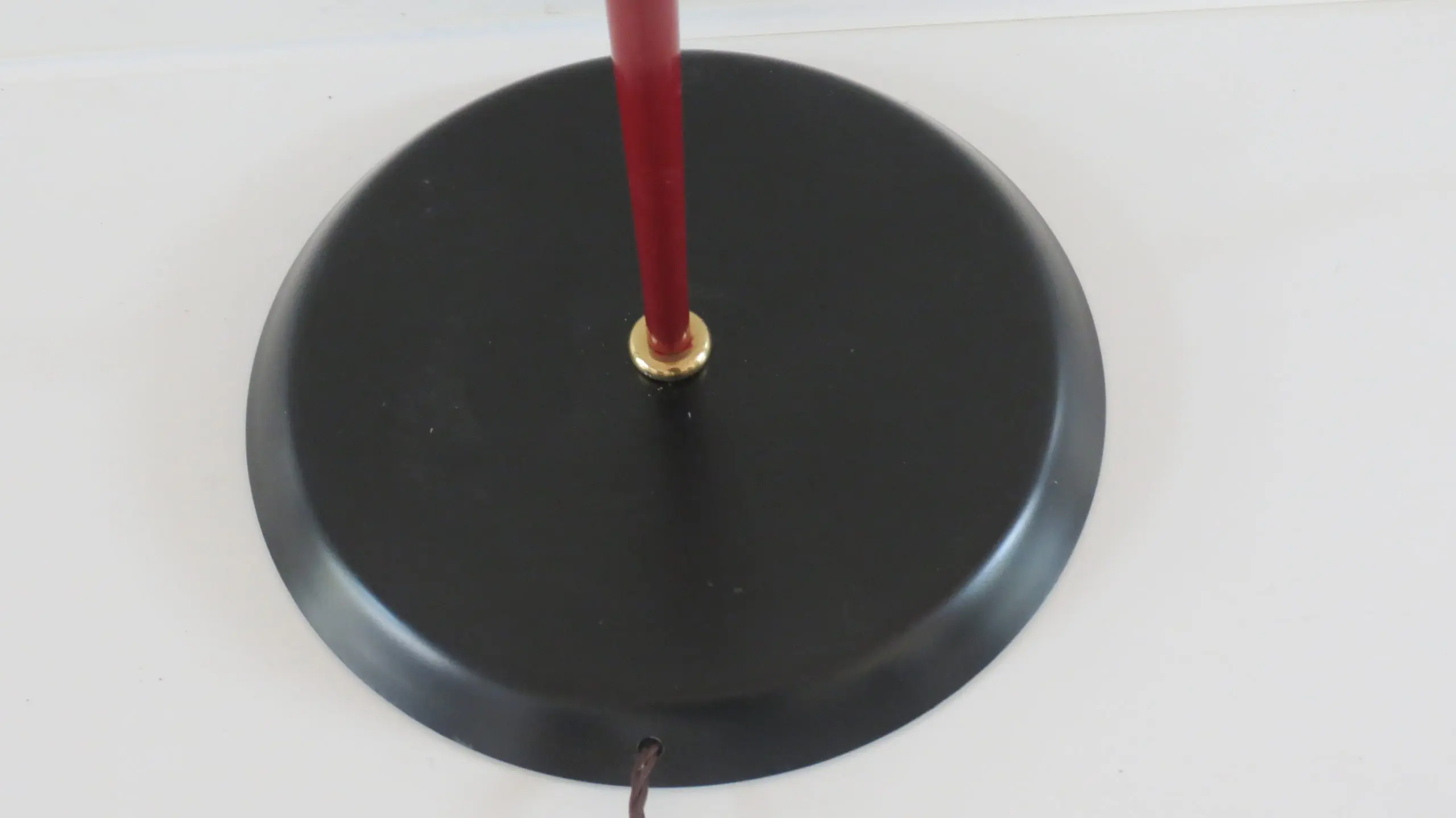 three lights red floor Lamp,  by Lumi circa 1950 — photo 12