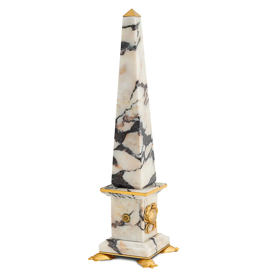 Pair of italian breccia medicea marble and bronze obelisks, "CRABS", limited edition, 2017 — photo 4