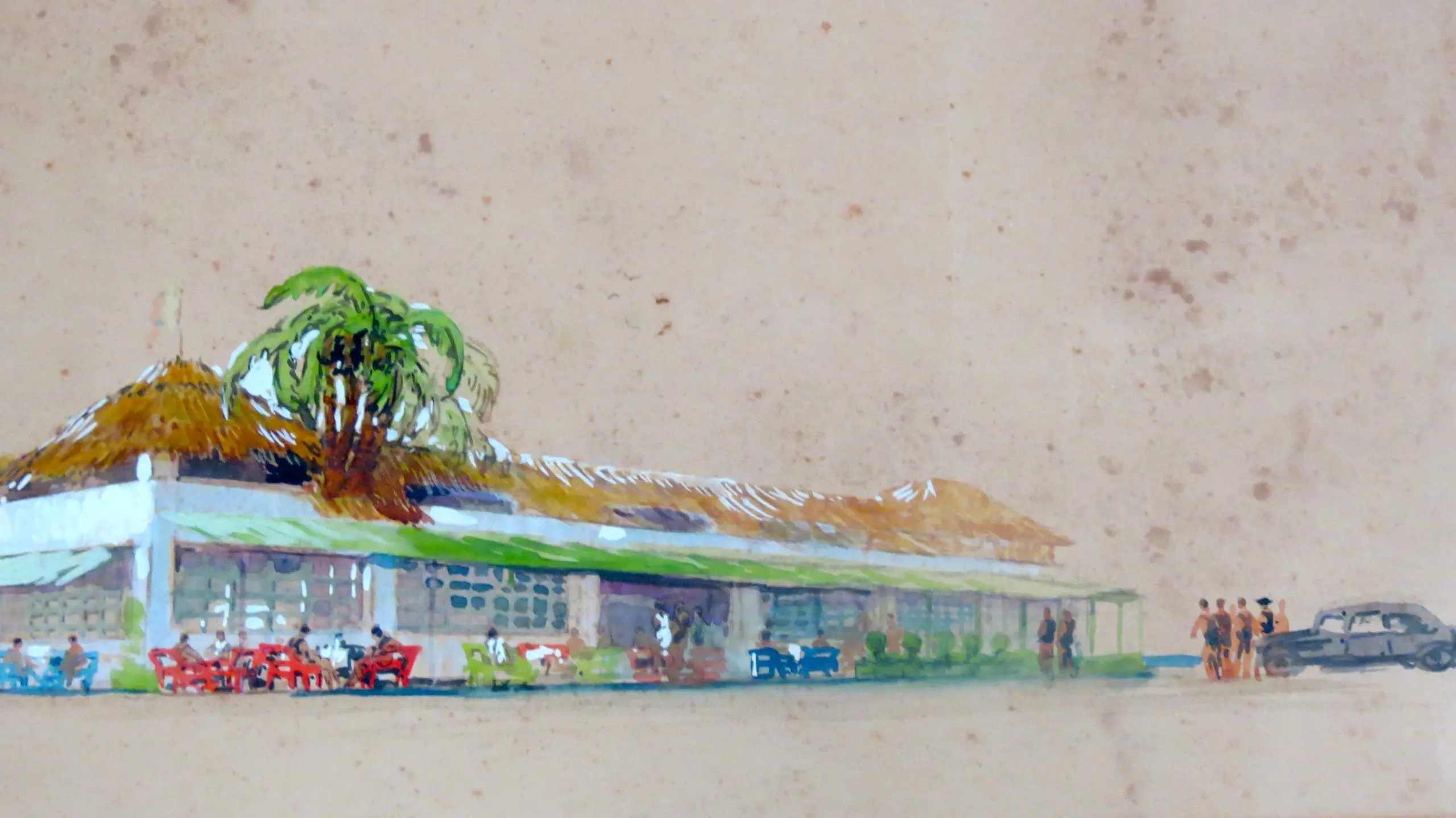 Watercolors on Paper "La Capannina al Forte" Maurizio Tempestini, 1939 — photo 5