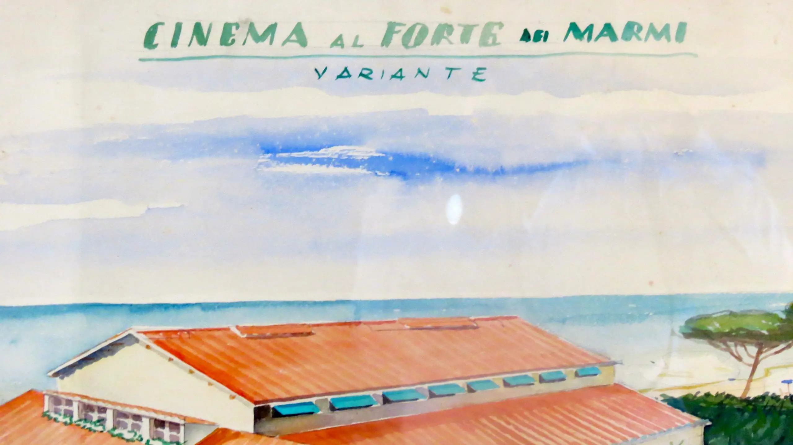 Watercolors on Paper "Cinema Al Forte Dei Marmi" Maurizio Tempestini, 1939 — photo 6